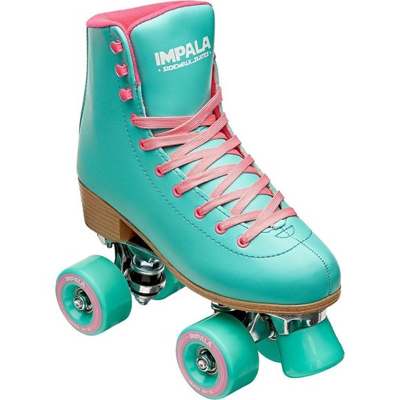 Impala Shoes - Impala Quad Sidewalk Roller Skates Aqua, Pink 7 Summer Vegan Roller Skating